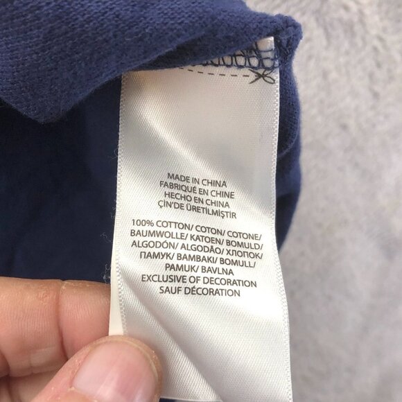 Polo Ralph Lauren Men Polo Shirt Medium Navy Custom Slim Fit Casual Cotton - Picture 9 of 15